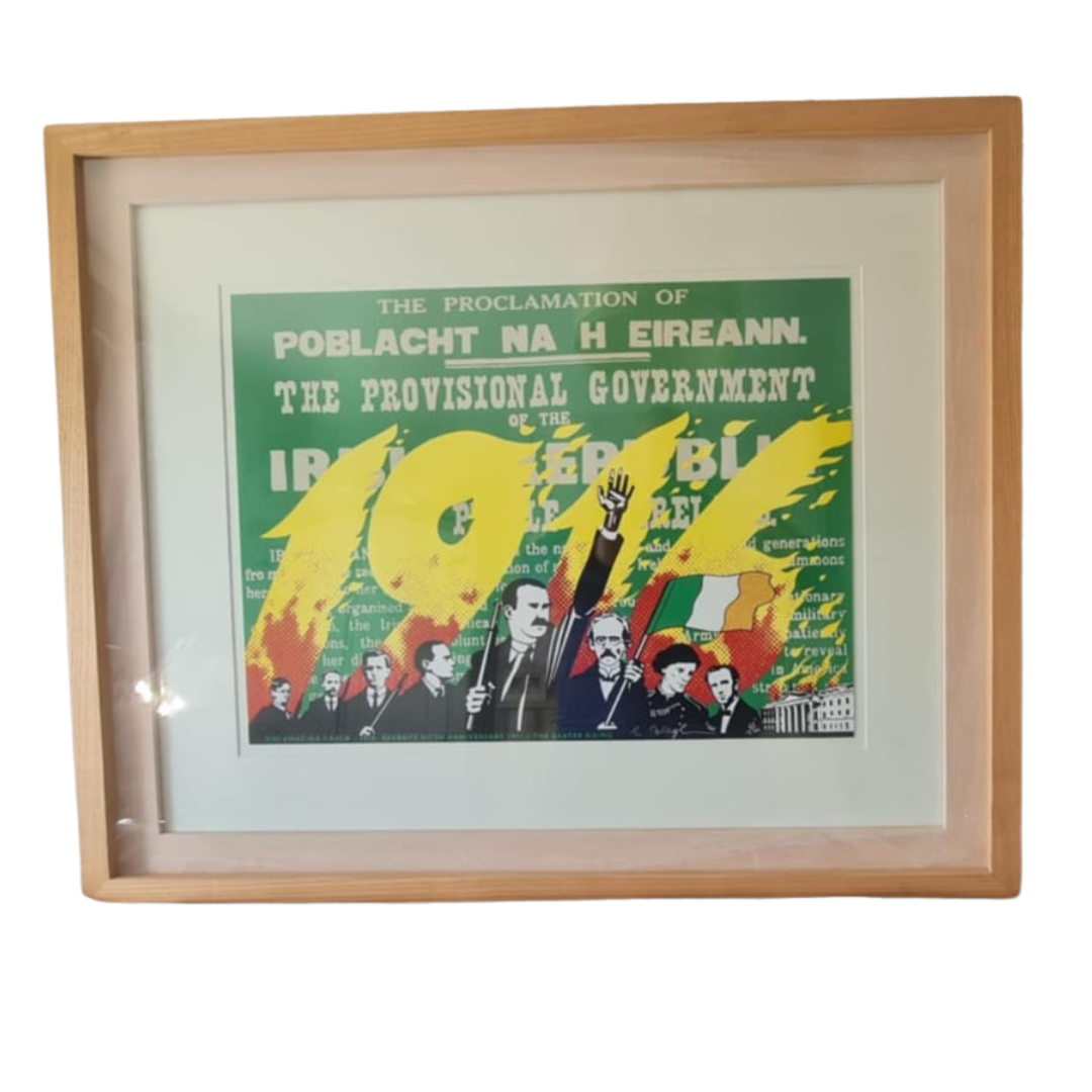 Raffle Ticket - Unique Framed 1916 Signed Print